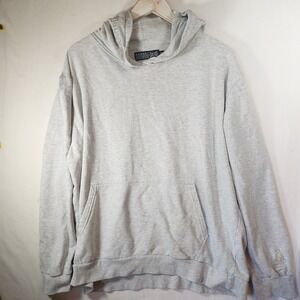 Kangol Mens Gray Heather Pullover Hoodie Embroidered Logo Sweatshirt Size Large